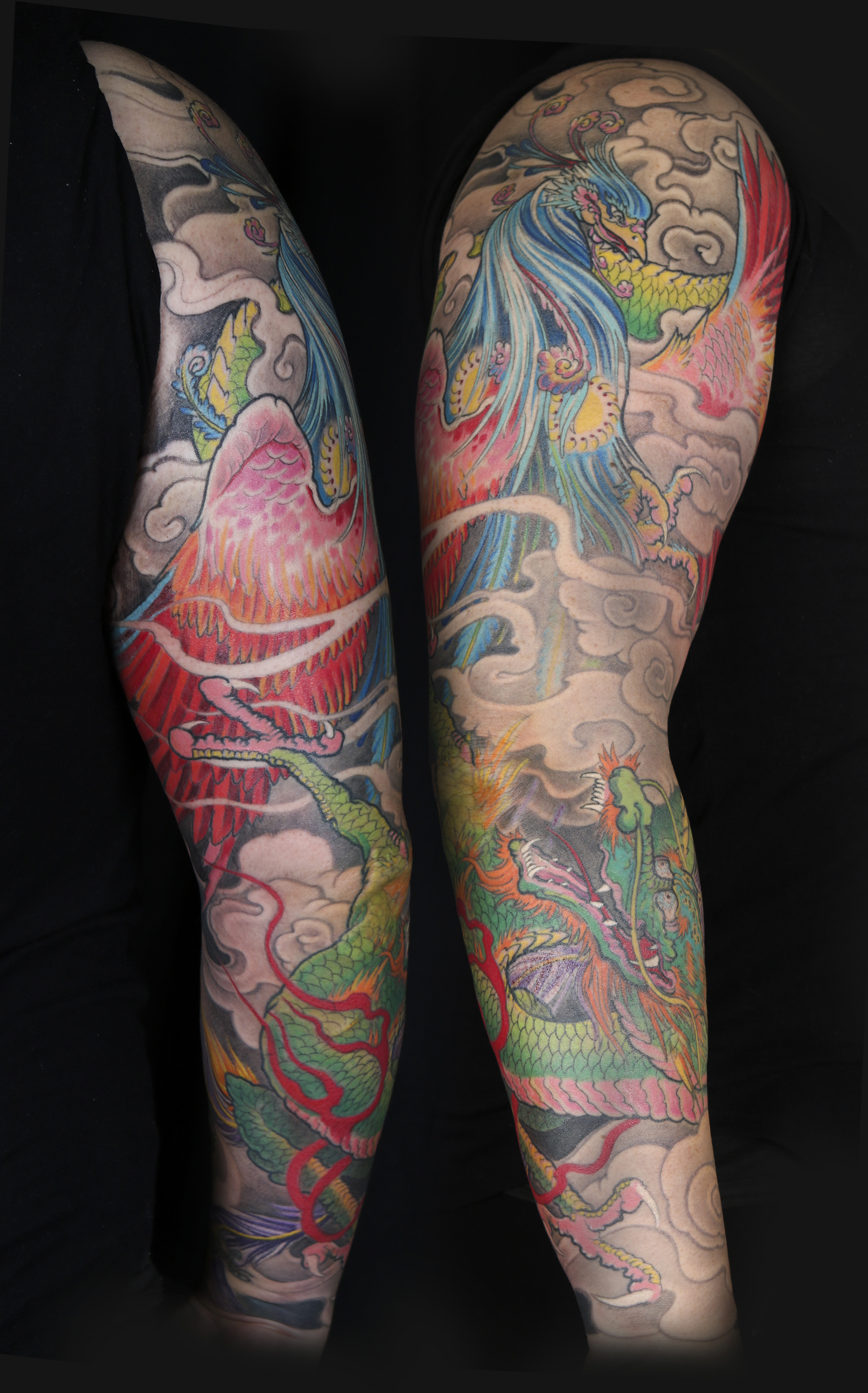 Japanese Dragon And Phoenix Tattoo Meaning